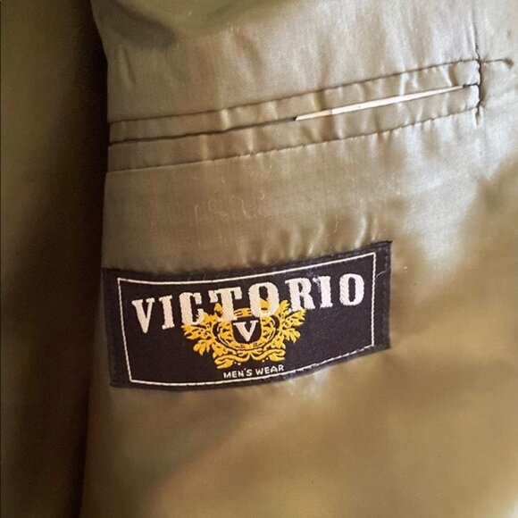 Victorio Mens Olive Green Blazer Jacket Size R:46 - Picture 2 of 6